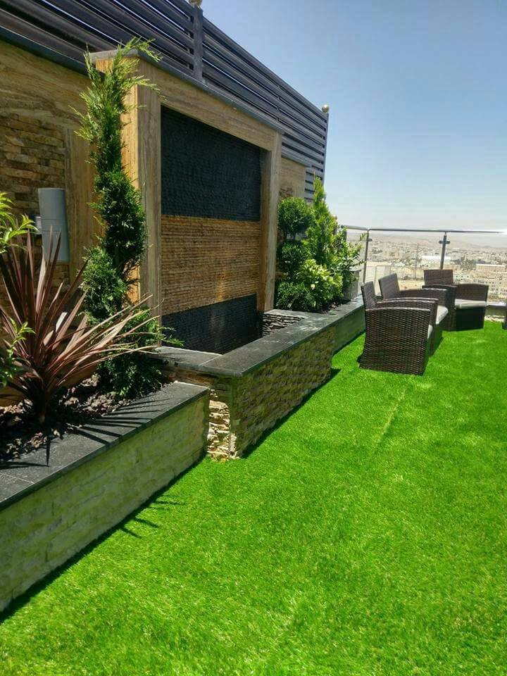 تنسيق حدائق عرعر المنطقة الشماليه 18 حدائق جميلة منزلية تحتوي علي شلال وعشب جدري