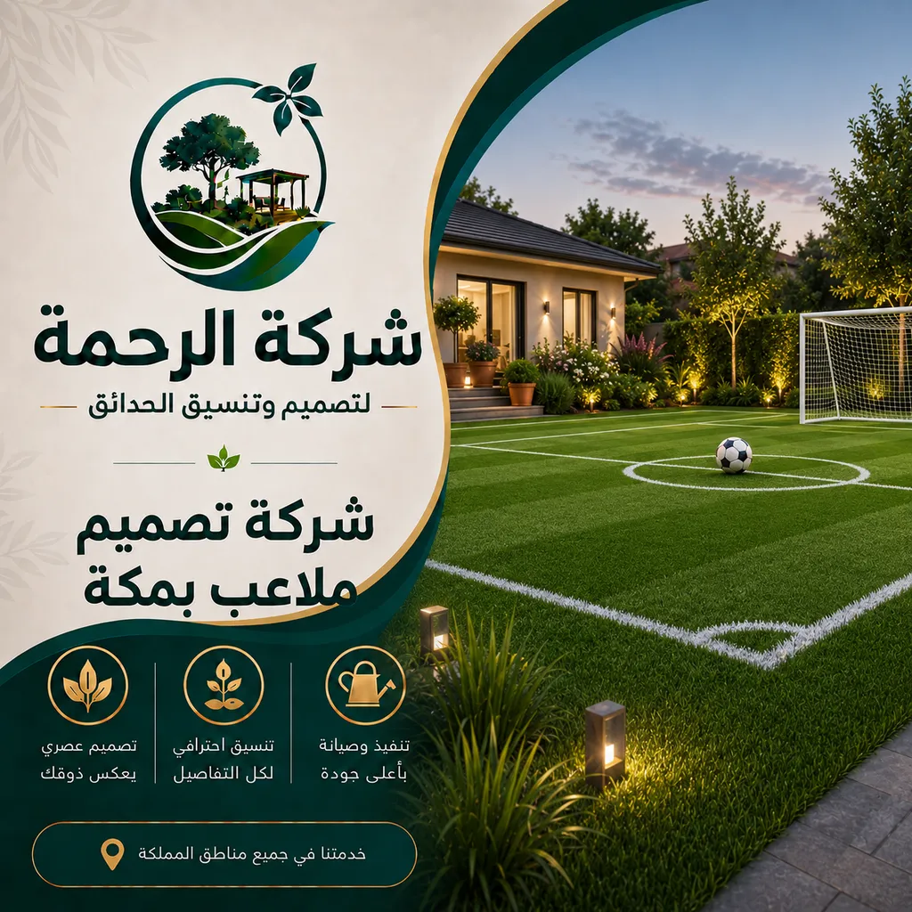 شركة تصميم ملاعب بمكة