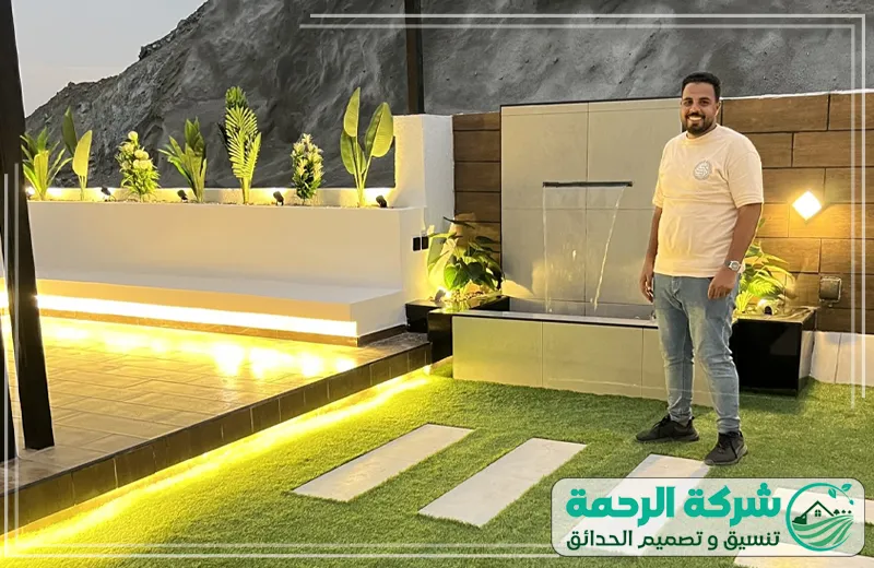 تركيب الثيل الصناعي بجدة 0559460943 شركة الرحمة مهندس تصميم عشب صناعي بجوار ديكور حديقة بالعشب