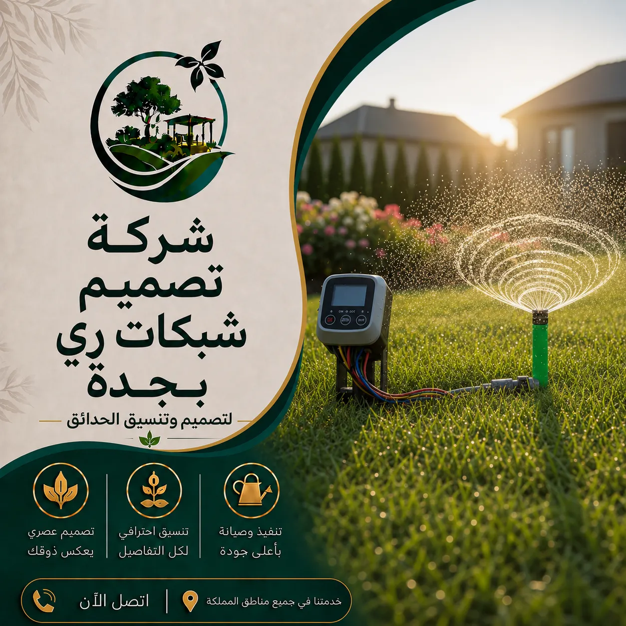 شركة تصميم شبكات ري بجدة