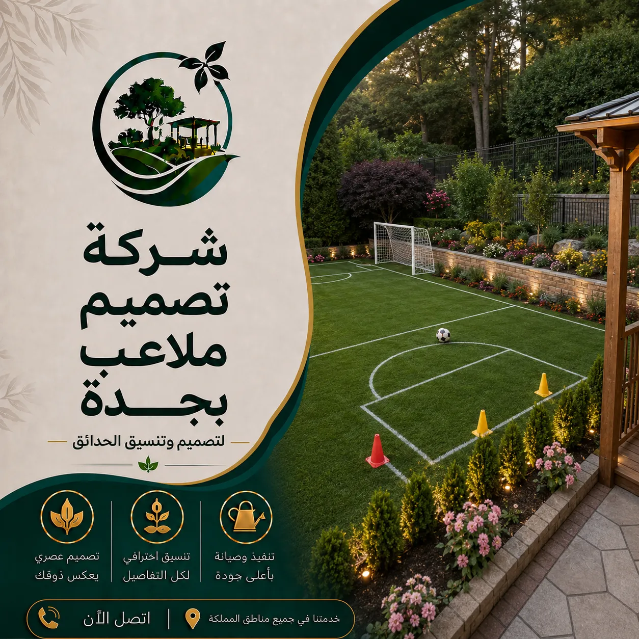 شركة تصميم ملاعب بجدة
