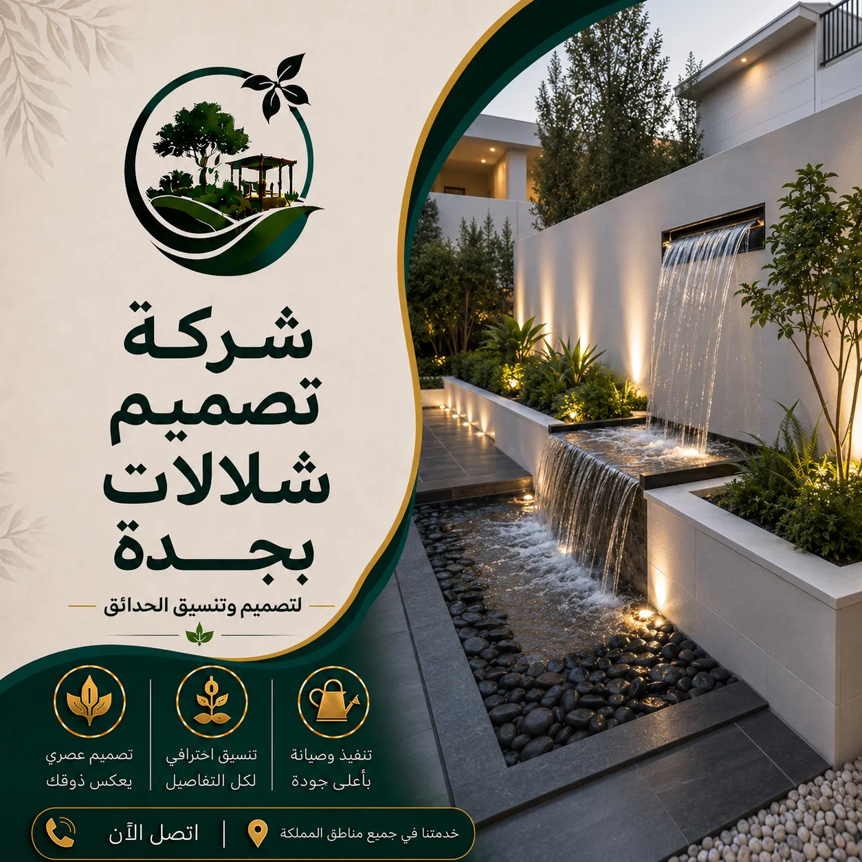شركة تصميم شلالات بجدة