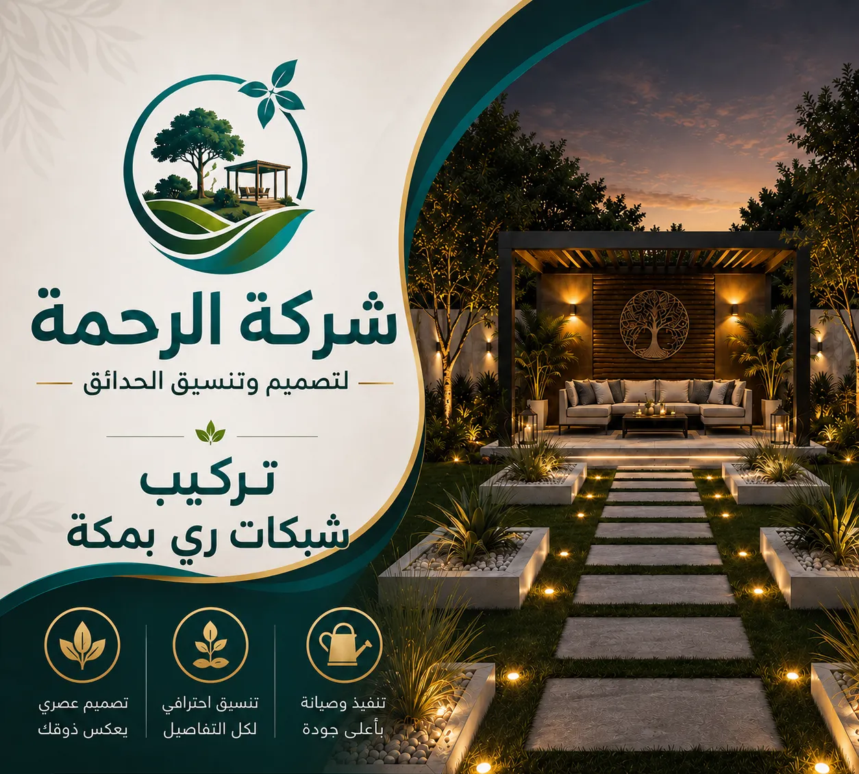 زراعة الاشجار والنخيل بمكة