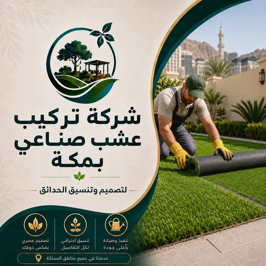 شركة تركيب عشب صناعي بمكة