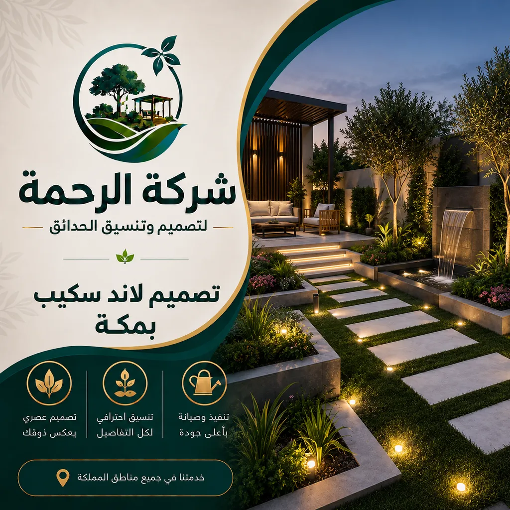 تصميم لاند سكيب بمكة