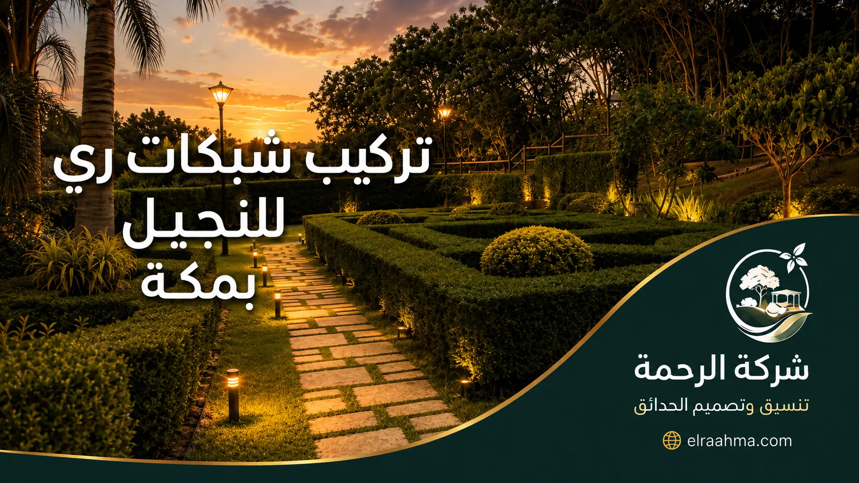 تركيب نظام ري للنجيل بمكة | شركة الرحمة نظام رشاشات لري النجيل وتوزيع المياه على المسطح الأخضر في مكة
