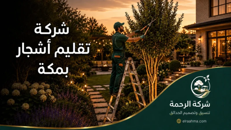 شركة تقليم أشجار بمكة 0559460943 شركة الرحمة فني من شركة قص اشجار بمكة يزيل الفروع الزائدة بالمقص ويحافظ على توازن الشجرة.