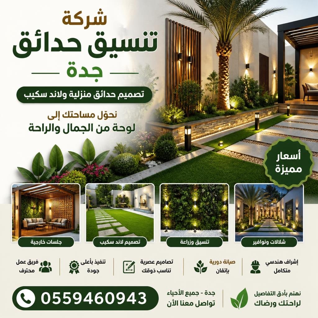 شركة تنسيق حدائق جدة 0559460943 تصميم حدائق منزلية ولاند سكيب بأسعار مميزة 1 شركة تنسيق حدائق جدة