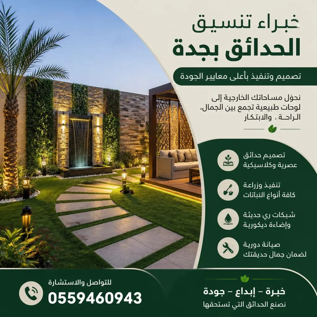 خبراء تنسيق الحدائق بجدة